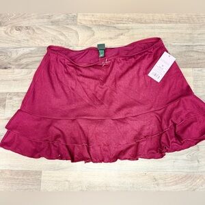 Wild Fable Burgundy Tiered Ruffle‎ Mini Skirt Women’s Medium NWT Flowy Target